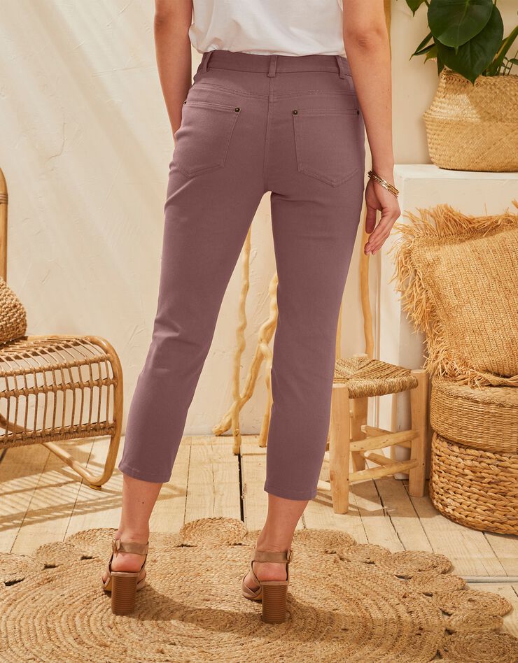 Pantacourt coupe fuselée couleur (taupe) Pantacourt coupe fuselée couleur (taupe)