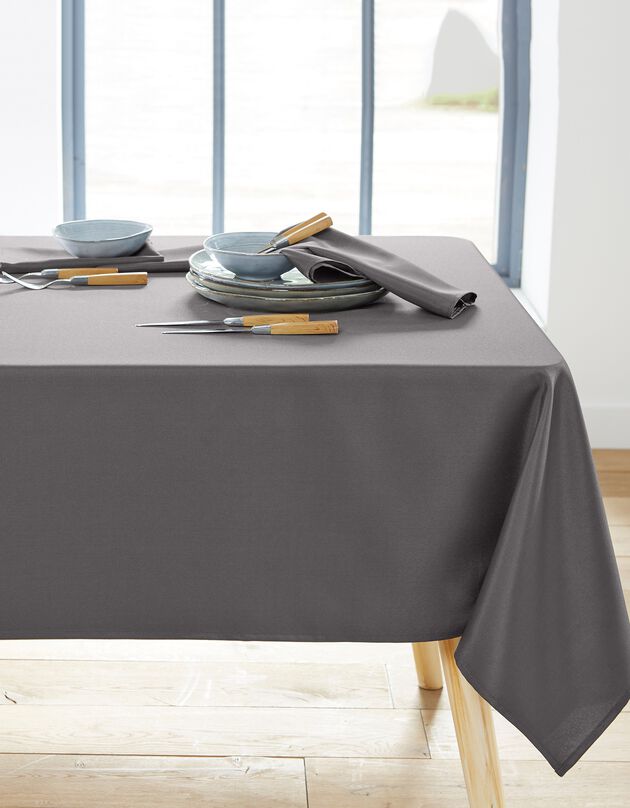 Nappe unie entretien facile (gris)