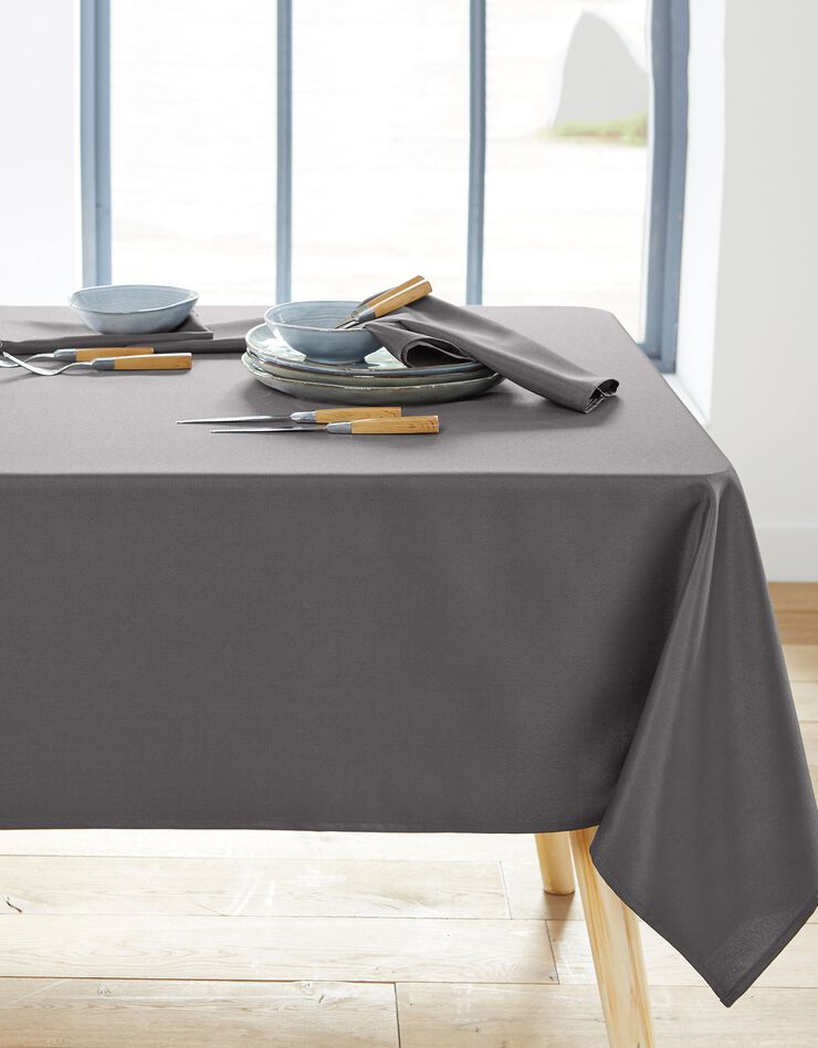 Nappe unie entretien facile (gris)