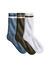 Chaussettes c&ocirc;tel&eacute;es - lot de 3 paires (bleu / vert)