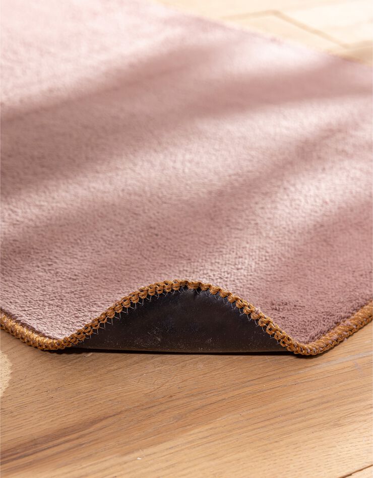 Tapis de cuisine microfibre absorbante unie (marron)