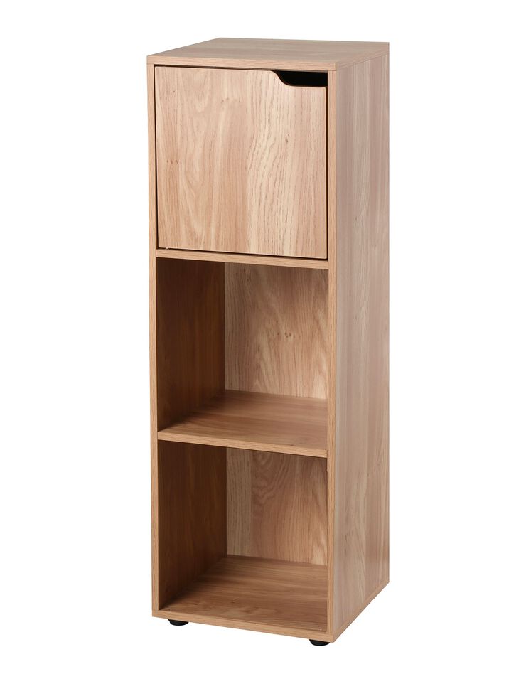 Meuble de rangement STAVRA – 3 cases 1 porte (naturel)