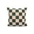 Coussin motif damier  (écru / vert)