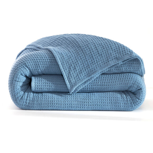 Couverture climatisante nid d'abeille 350 g/m&sup2; (bleu jean)