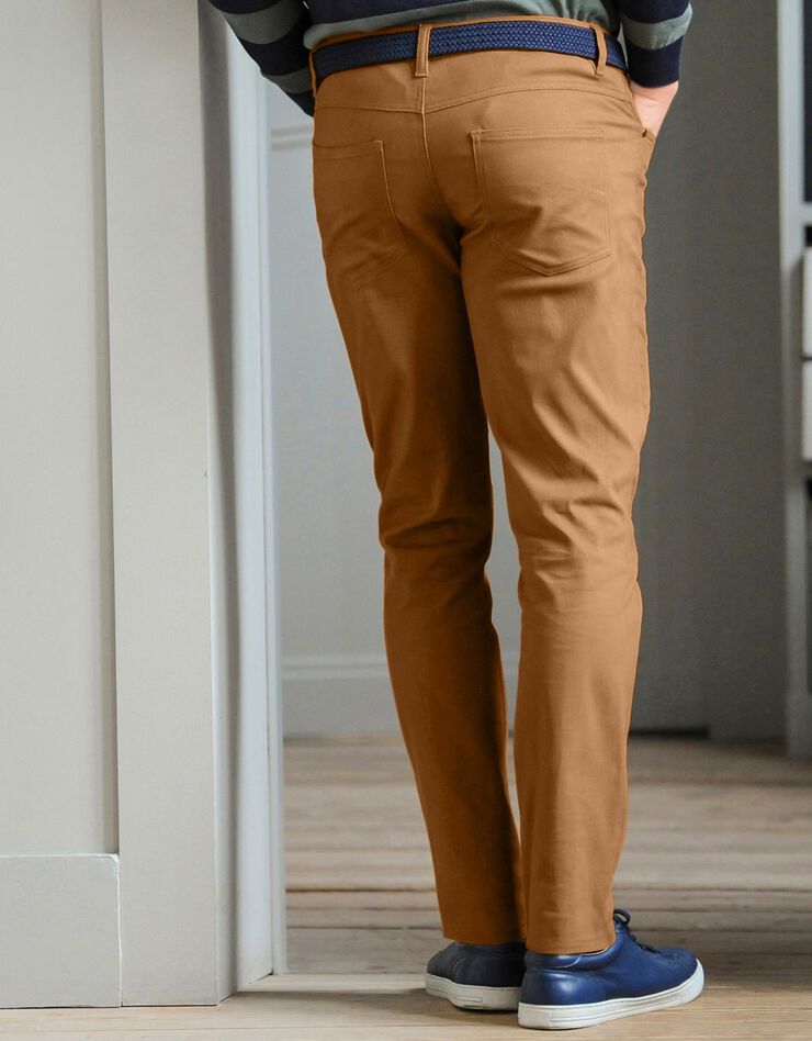 Pantalon droit 5 poches twill coton extensible (ocre) Pantalon droit 5 poches twill coton extensible (ocre)