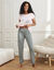 Pantalon imprimé "Nature Sauvage" (gris vert / écru)