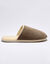 Mules silencieuses velours fourr&eacute;es laine (taupe)