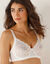 Soutien-gorge forme minimiseur en dentelle et tulle stretch Guspini - avec armatures (ivoire)