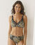 Soutien gorge brodé Olbia imprimé fleurs - sans armatures (marine / jaune)