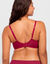 Soutien-gorge satin et dentelle P&eacute;n&eacute;lope - avec armatures  (rouge)