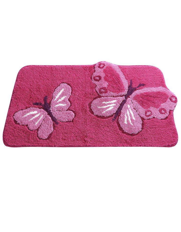 Tapis de bain fantaisie Papillons (rose / fuchsia)