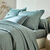 Linge de lit satin uni (vert gris&eacute;)