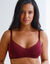 Soutien-gorge coton stretch sans armatures  - lot de 2 (aubergine + nude)