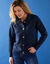 Gilet veste boutonné, polyester recyclé** (marine)