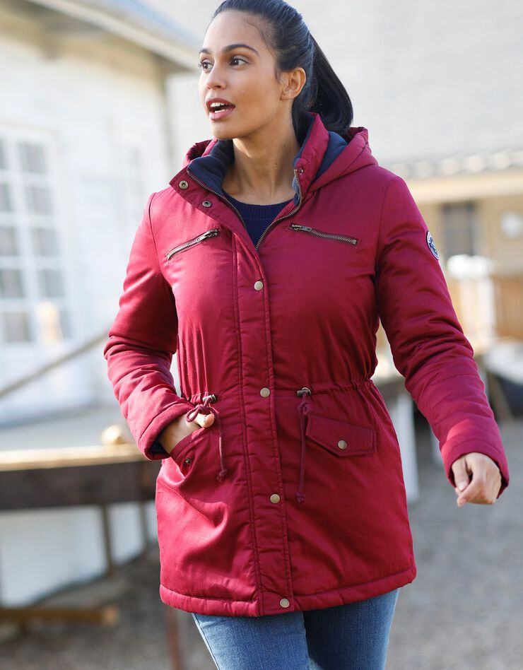 Parka déperlante doublée maille polaire (prune) Parka déperlante doublée maille polaire (prune)
