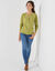 Cardigan boutonné, laine d'agneau (vert mousse)
