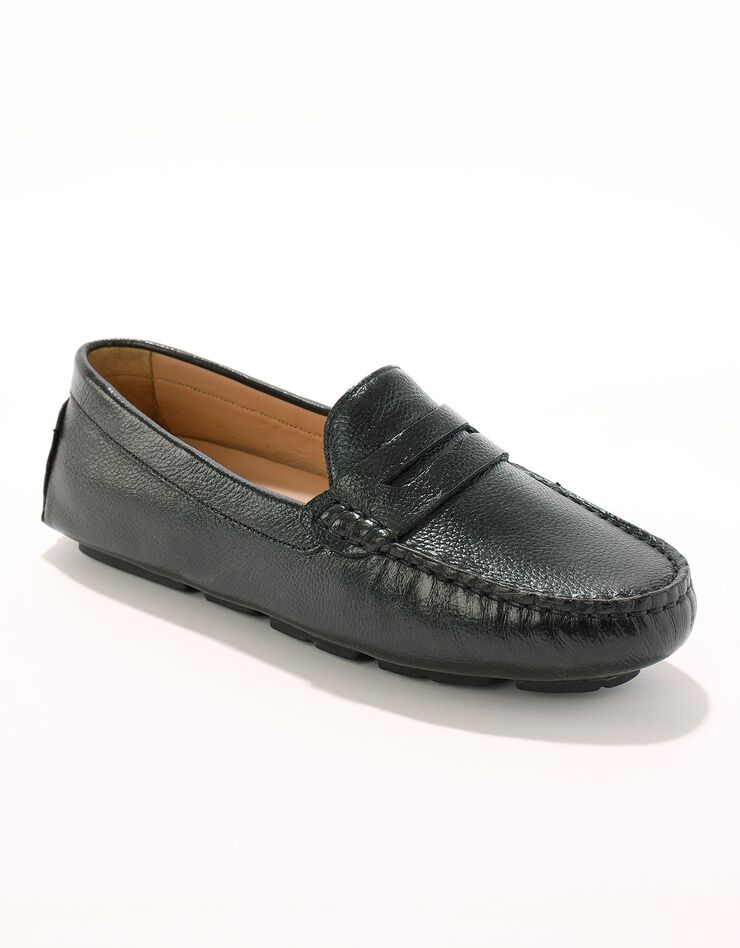 Mocassins en cuir grainé (noir) Mocassins en cuir grainé (noir)