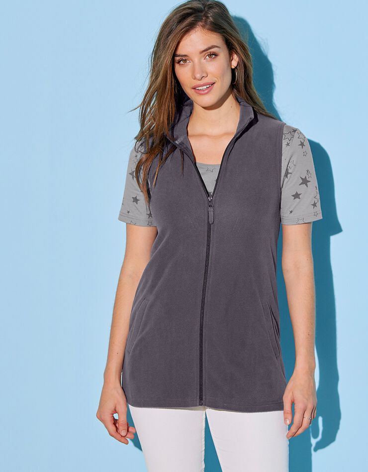 Veste polaire zippée sans manches (anthracite) Veste polaire zippée sans manches (anthracite)