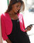 Boléro manches 3/4 uni (fuchsia)