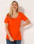 T-shirt uni col rond, coton biologique(**) (orange)