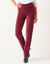 Pantalon droit, maille velours côtelé (bordeaux)