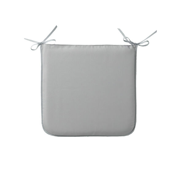 Galette de chaise unie forme carrée - lot de 2 (gris perle)