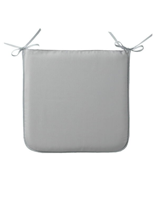 Galette de chaise unie forme carrée - lot de 2 (gris perle)