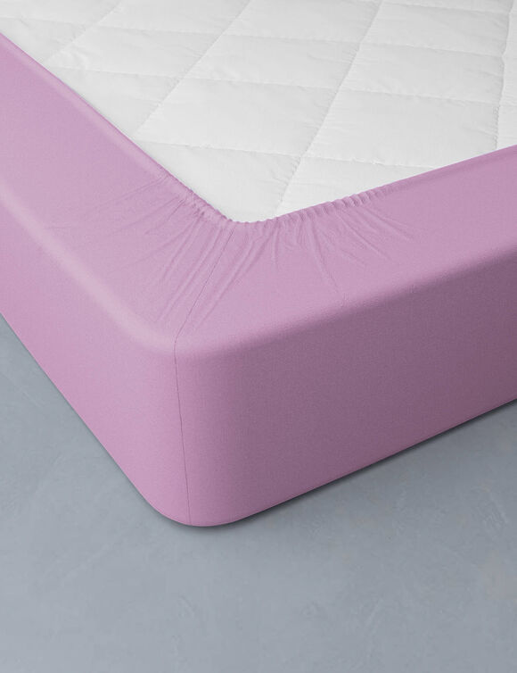 Drap-housse uni jersey bonnet 40 cm (lavande)