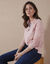 Polo bicolore maille jersey (rose poudré / gris)