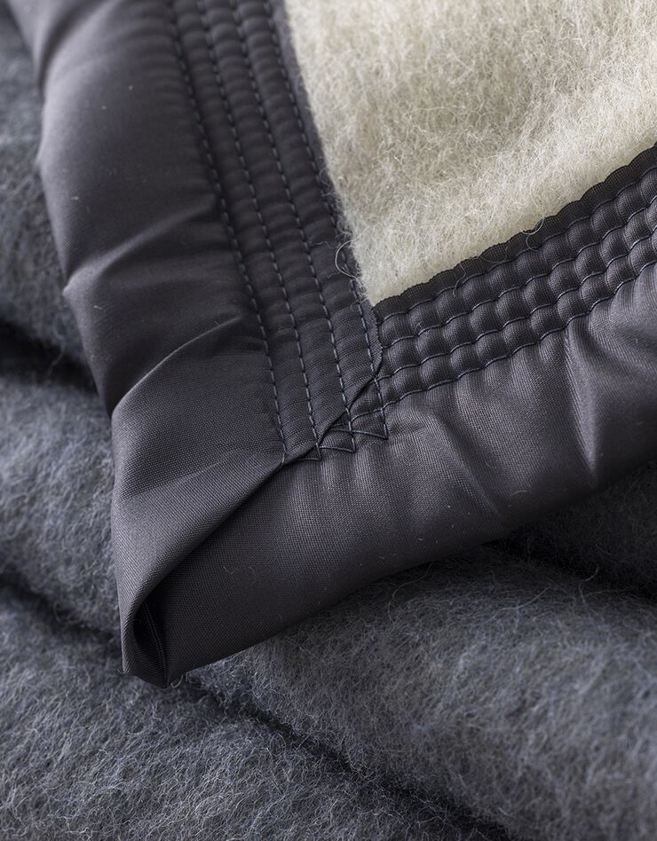 Couverture bicolore laine 800g/m2 (gris foncé)