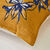 Coussin imprimé iris (caramel / marine)