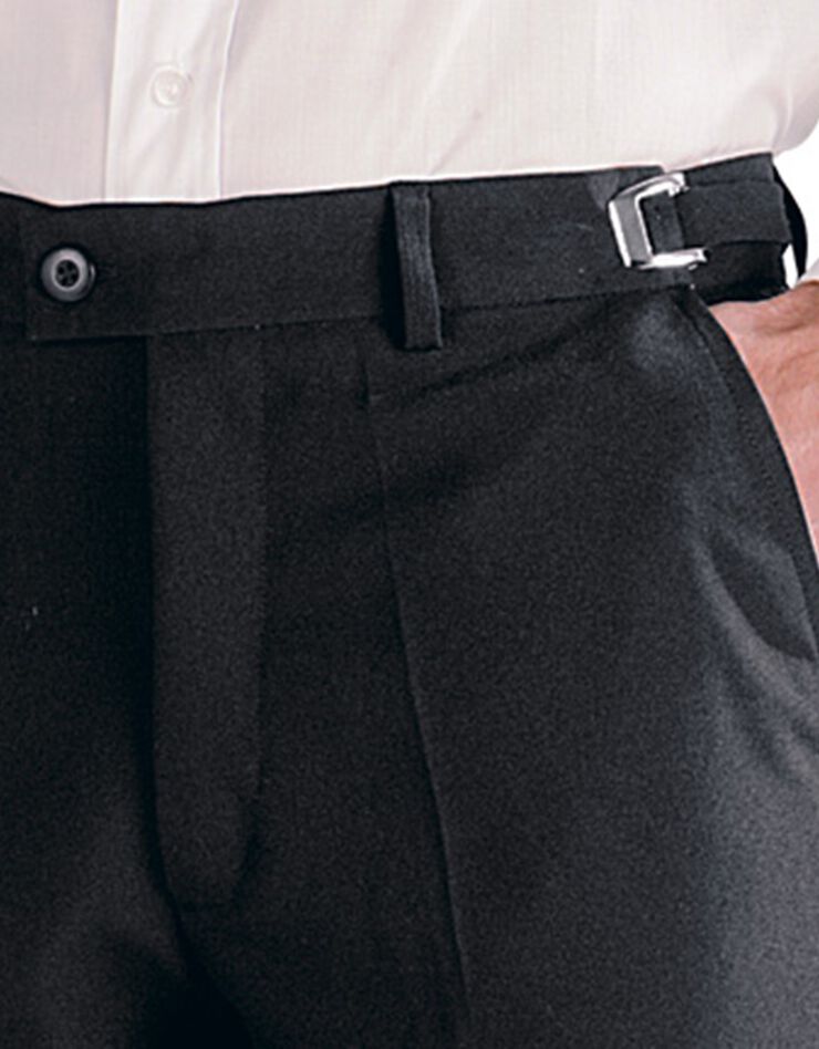 Pantalon taille réglable sans pince - polyester (noir) Pantalon taille réglable sans pince - polyester (noir)