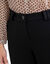 Pantalon droit, maille milano (noir)
