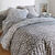 Linge de lit Héritage flanelle à motifs volutes (gris)