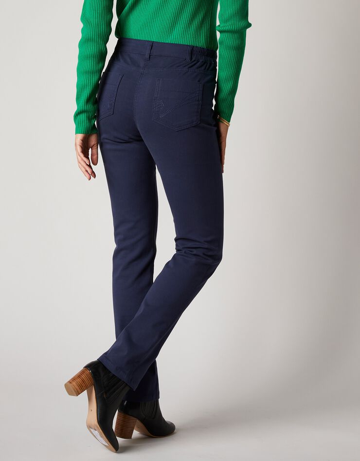 Pantalon droit, twill stretch (marine) Pantalon droit, twill stretch (marine)