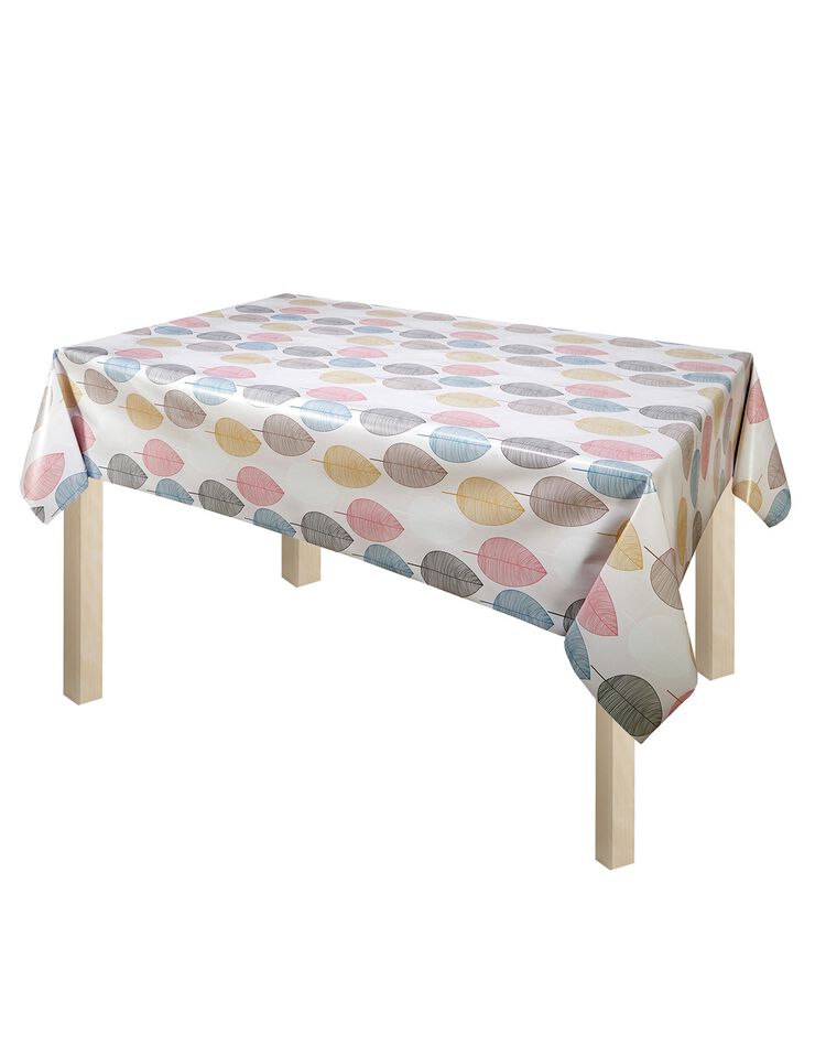 Nappe toile cirée imprimé feuilles (multicolore)