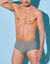 Slip ouvert taille haute - lot de 2 (gris chin&eacute;)