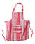 Tablier cuisine rayé forme bavette (rouge)