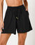 Short large fluide uni, viscose (noir)