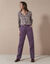 Pantalon cargo coupe droite (prune)