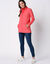Veste polaire zippée manches longues (corail foncé)
