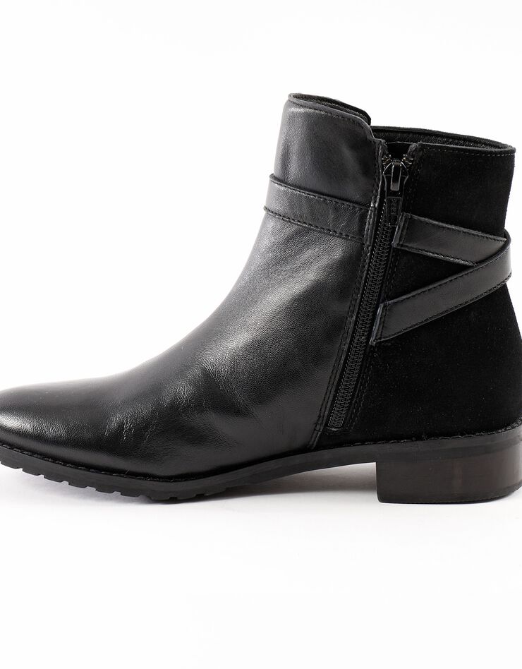 Boots en cuir esprit motardes (noir) Boots en cuir esprit motardes (noir)