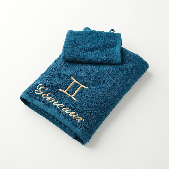 Serviettes de bain GÉMEAUX - 420g/m2 (bleu paon)