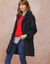 Manteau mi-long à col tailleur, boutonnage croisé (marine)