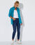 Veste polaire zippée manches longues (bleu canard)