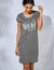 Chemise de nuit imprimé ville étoilée - lot de 2 (anthracite + gris)