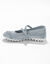 Ballerines de sport scratchées ultra-souples (gris argent)