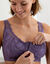 Soutien-gorge microfibre effet foulard ouvert devant, sans armatures. (violet)