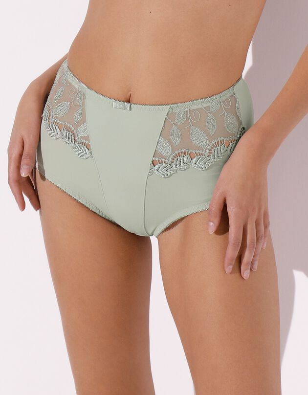 Gainette microfibre et guipure Rima - lot de 2 (tilleul)