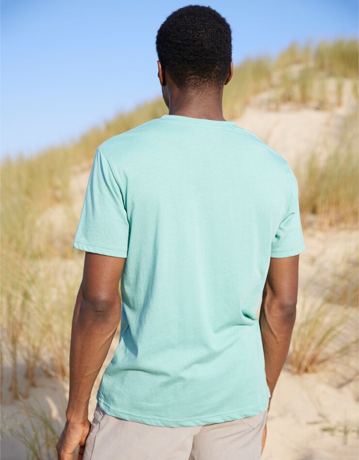 Tee-shirt col tunisien (turquoise) Tee-shirt col tunisien (turquoise)